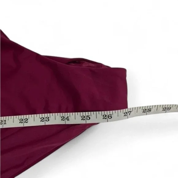 Andie Swim Santorini One-Piece Swimsuit Plum Burgundy Size Small Eco-Friendly - Picture 12 of 15